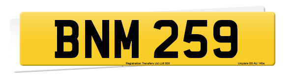 Registration number BNM 259